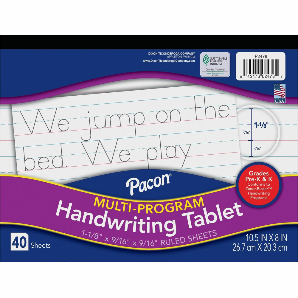 Dixon Ticonderoga Company Dixon 2478 Pacon Multi-Program Handwriting Tablet