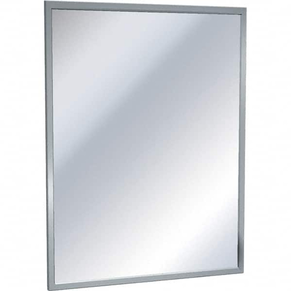 ASI-American Specialties, Inc. 0620-1830 Washroom Mirrors; Framed: Yes ; Mirror Material: Glass ; Mirror Height: 30in ; Mirror Width: 18in ; Mirror Thickness: 0.75in ; Theft Resistant: Yes