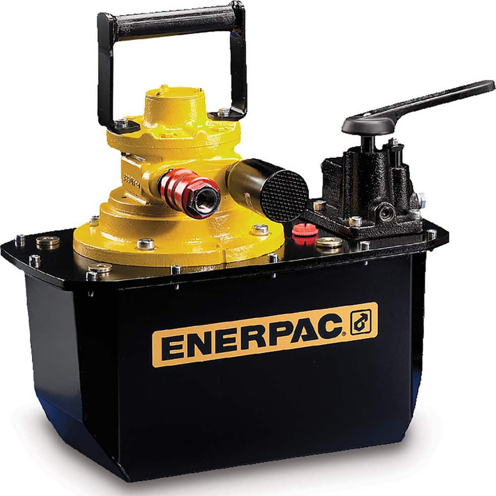 Enerpac ZA4208MX Power Hydraulic Pumps & Jacks; Type: Two Speed Air Hydraulic Pump ; 1st Stage Pressure Rating: 10000psi ; 2nd Stage Pressure Rating: 10000psi ; Pressure Rating (psi): 10000 ; Oil Capacity: 1.75 gal ; Actuation: Single Acting