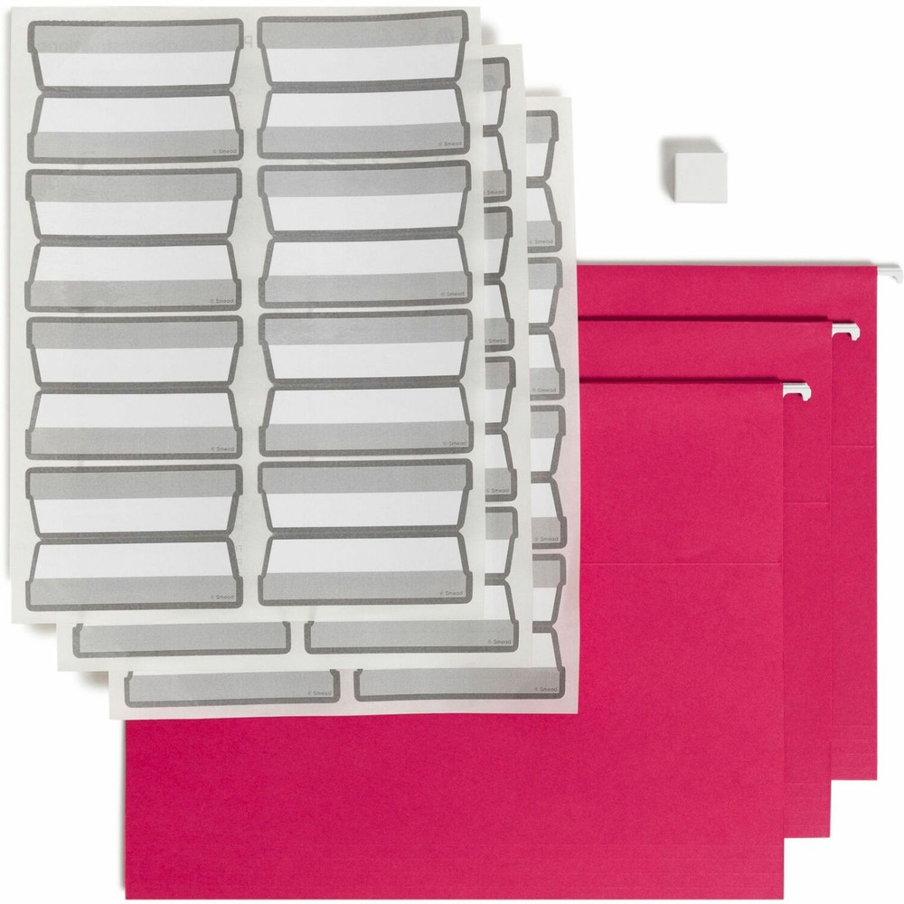 Smead Manufacturing Company Smead 64197 Smead Protab&reg; Filing System with 20 Letter Size Hanging File Folders, 24 ProTab 1/3-Cut Tab labels, and 1 eraser (64197)