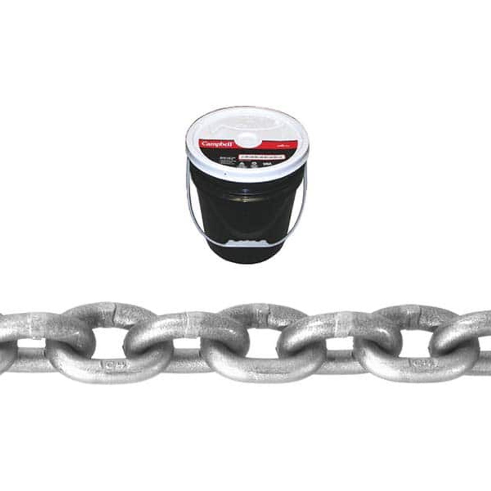 Campbell T0181523 Welded Chain; Link Type: Welded ; Material: Carbon Steel ; Overall Length: 100cm; 100in; 100yd; 100mm; 100m; 100ft ; Inside Length (Decimal Inch): 1.2700 ; Inside Length (mm): 1.27 ; Inside Width (mm): 0.47