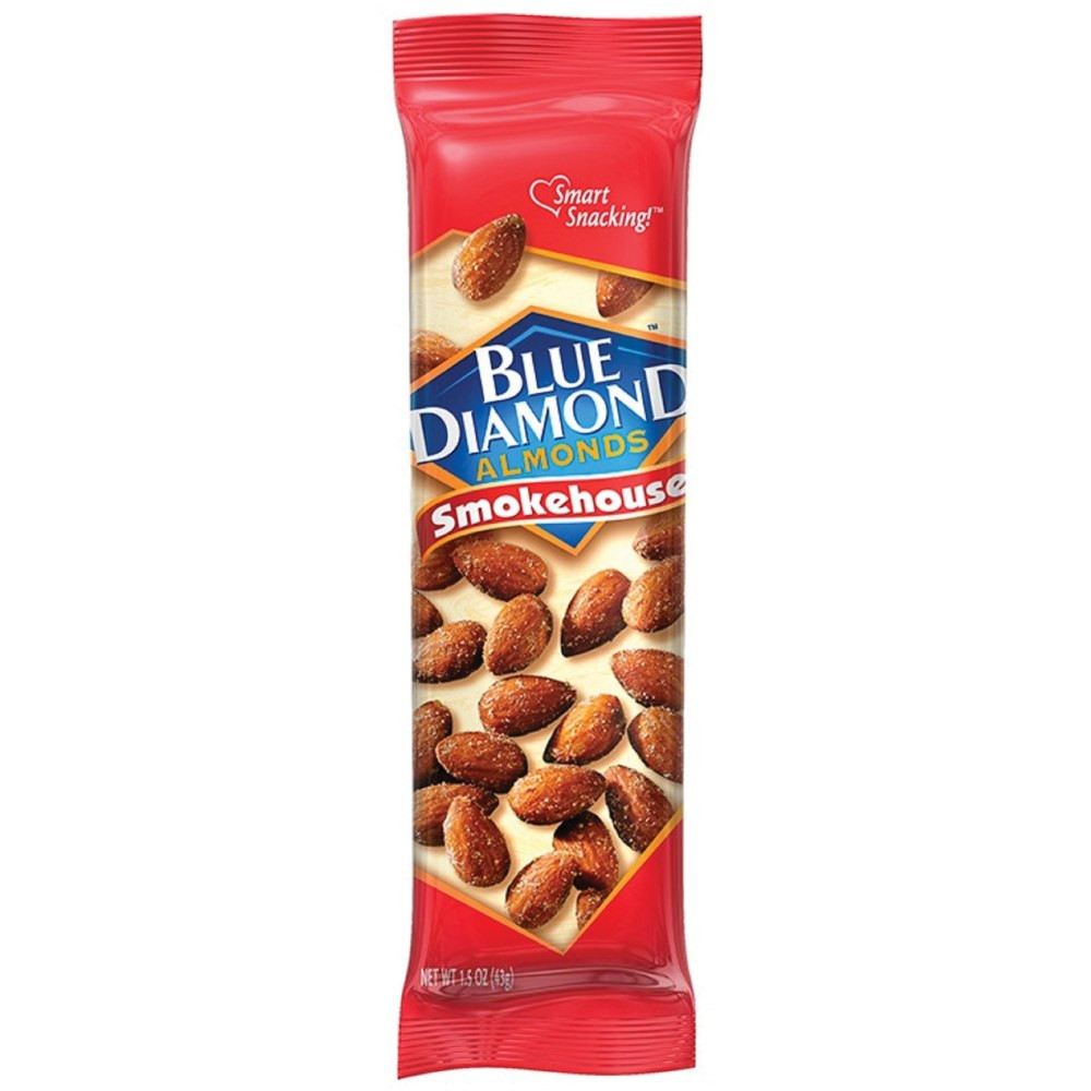 BLUE DIAMOND GROWERS 5179 BlueDiamond Smokehouse Almonds - Smokehouse BBQ - 1.50 oz - 12 / Box