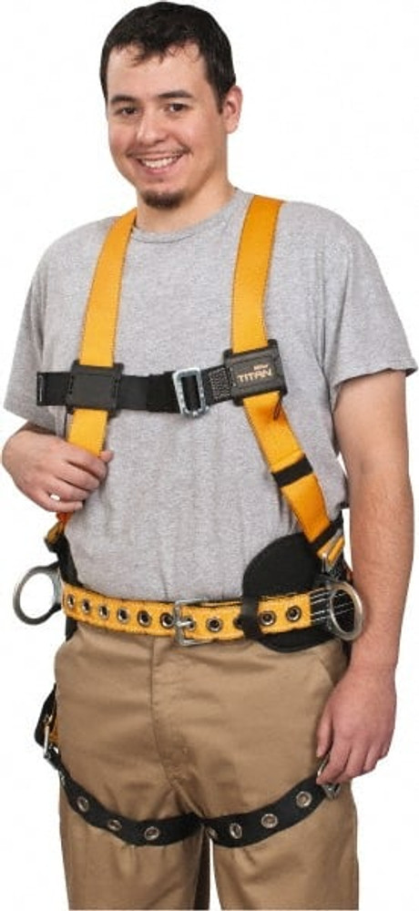 Miller T4577/UAK Fall Protection Harnesses: 400 Lb, Construction Style, Size Universal, Polyester