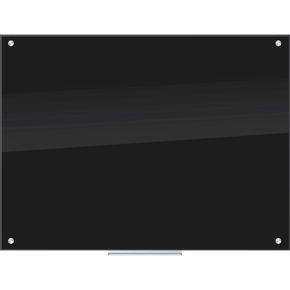 UBRANDS, LLC U Brands 171U00-01  Frameless Non-Magnetic Glass Dry-Erase Board, 48in X 36in, Black (Actual Size 47in x 35in)