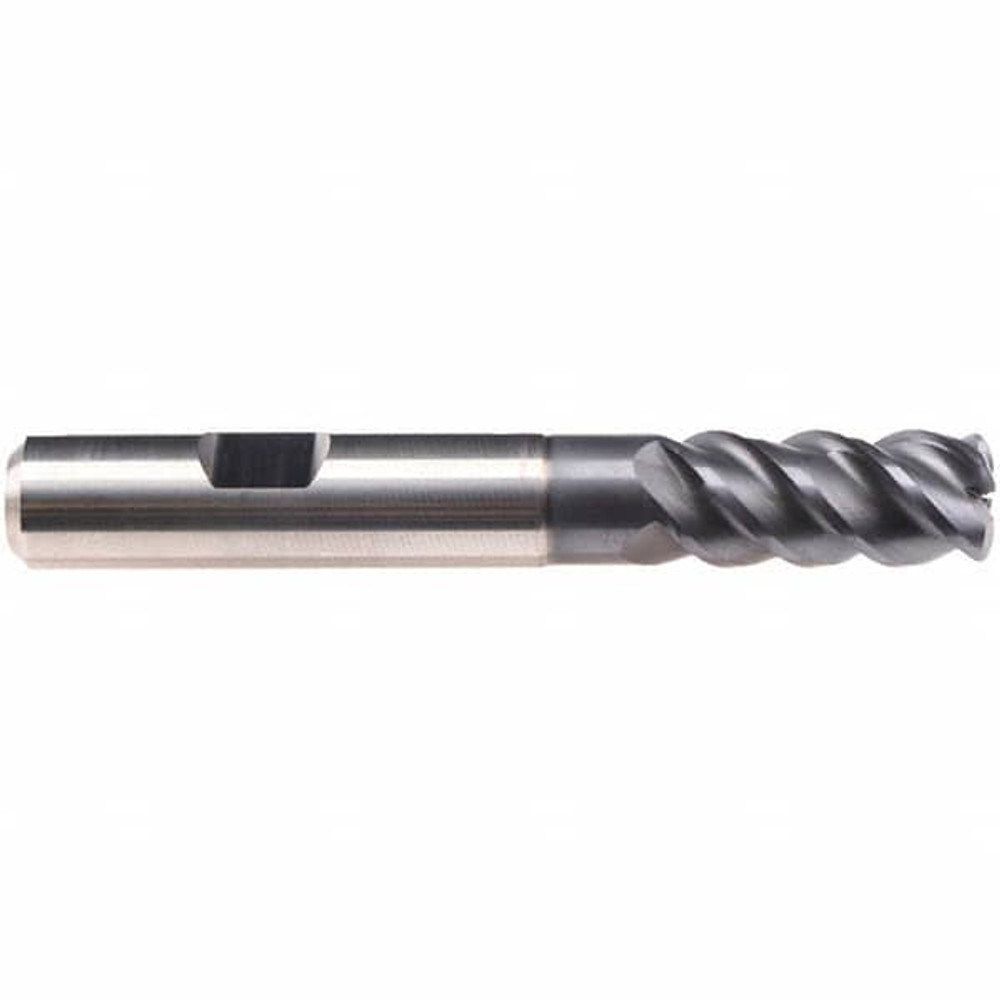 Emuge 2611AZ.016 16mm Diam 4-Flute 50° Solid Carbide 1mm Corner Radius Square Roughing & Finishing End Mill