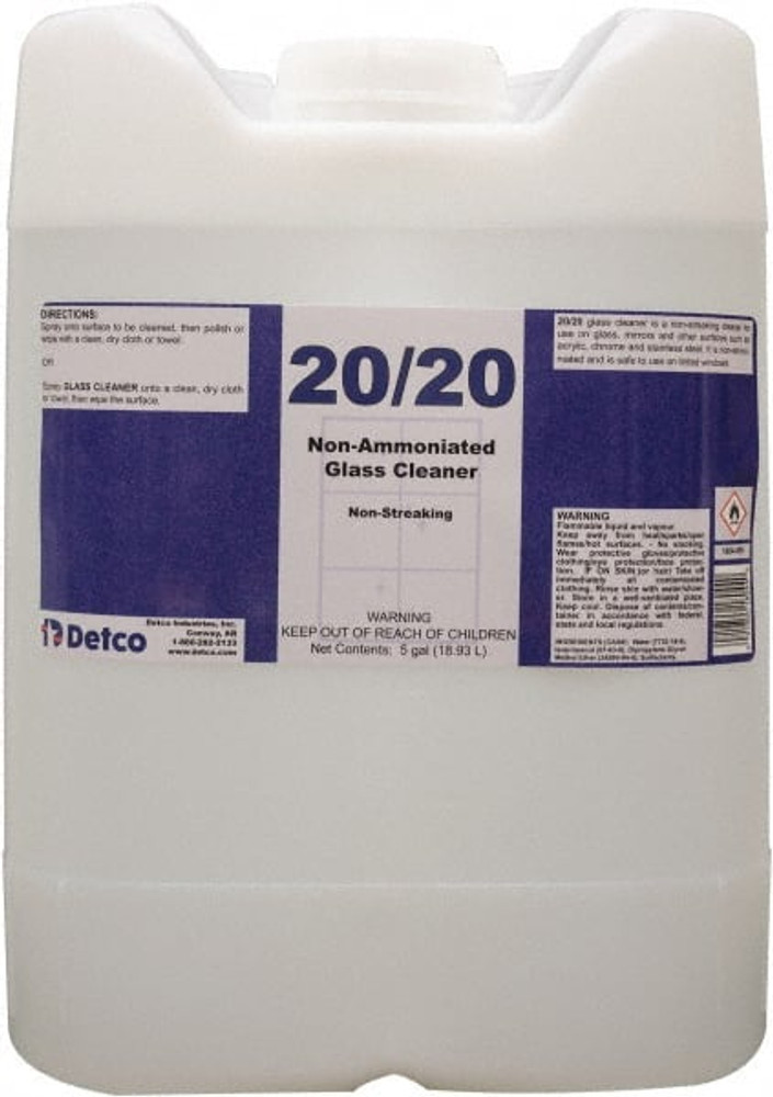 Detco 1804-C05 20/20, 5 Gal Cube, Non-Streak Glass Cleaner