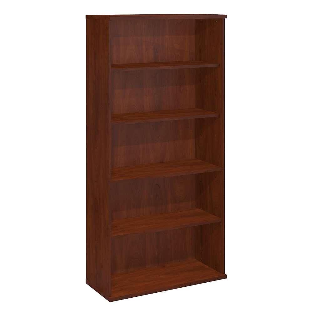 BUSH INDUSTRIES INC. WC24414 Bush Business Furniture Components 73inH 5-Shelf Bookcase, Hansen Cherry, Standard Delivery