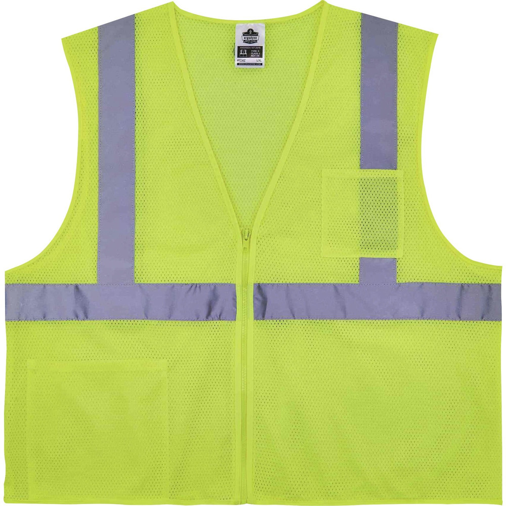 Tenacious Holdings, Inc GloWear 21575 GloWear 8256Z Treated Polyester Hi-Vis Class 2 Vest