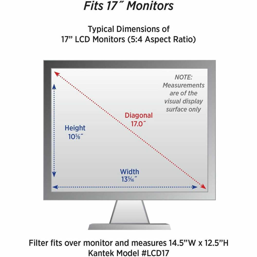 Kantek, Inc Kantek LCD17 Kantek LCD Protect Anti-glare Filter Fits 17-18in Monitors