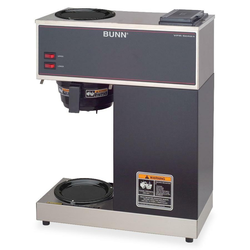 BUNN-O-MATIC CORPORATION 33200.0000 Bunn Pour-O-Matic 12-Cup Coffeemaker, Black/Silver