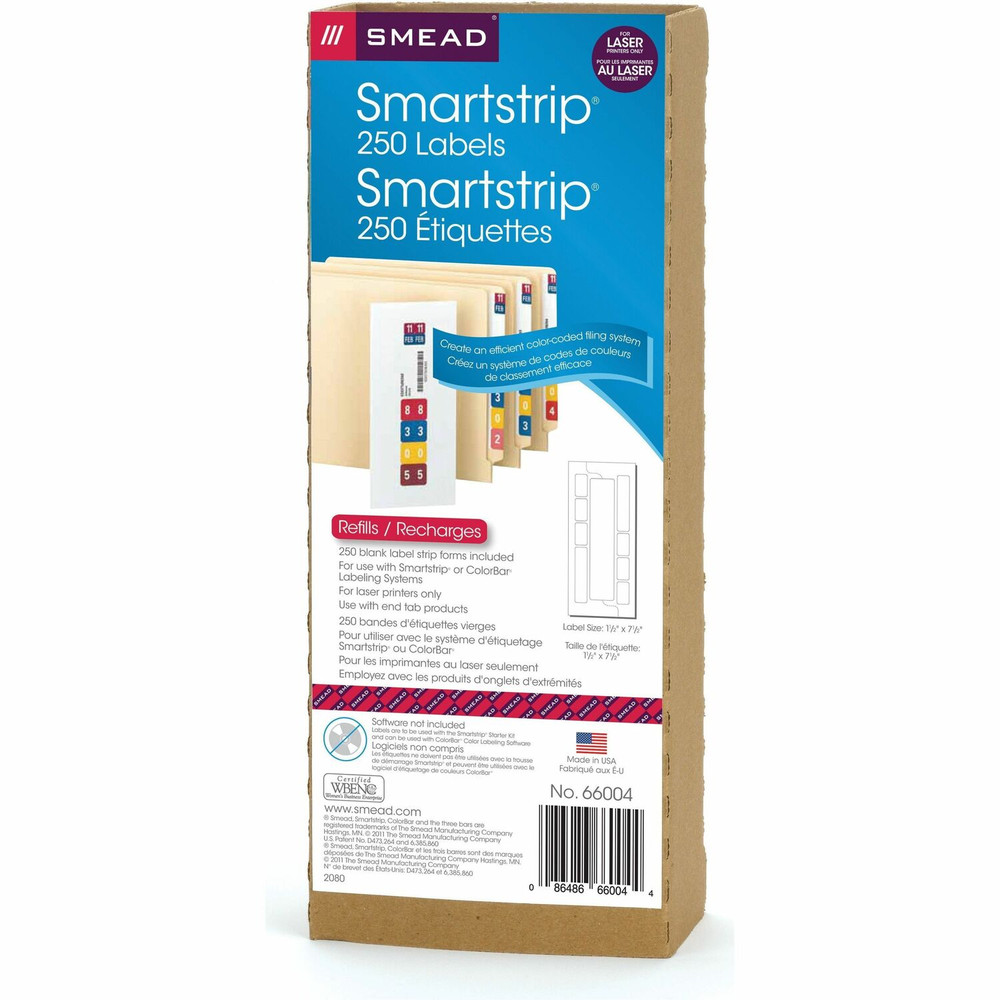 Smead Manufacturing Company Smead 66004 Smead Smartstrip Labels Refill Pack