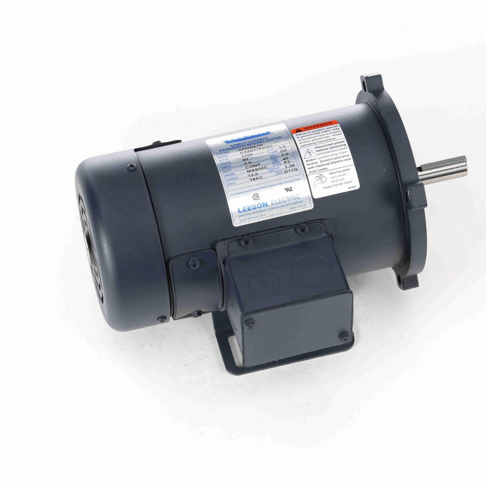 Leeson 098004.00 DC Motor: TEFC Enclosure, 1/3 hp, 1,750 Nameplate RPM