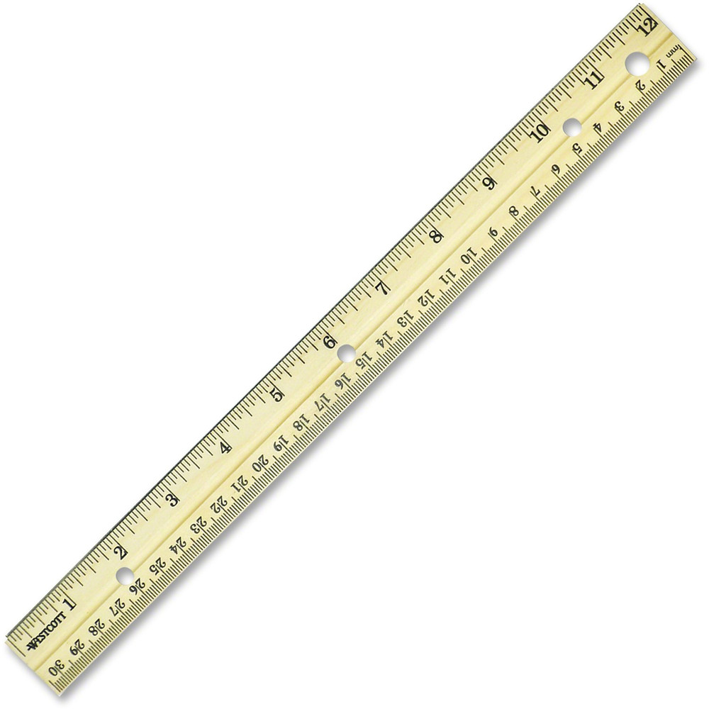 Acme United Corporation Westcott 10702 Westcott Metal Edge English/Metric Wood Ruler