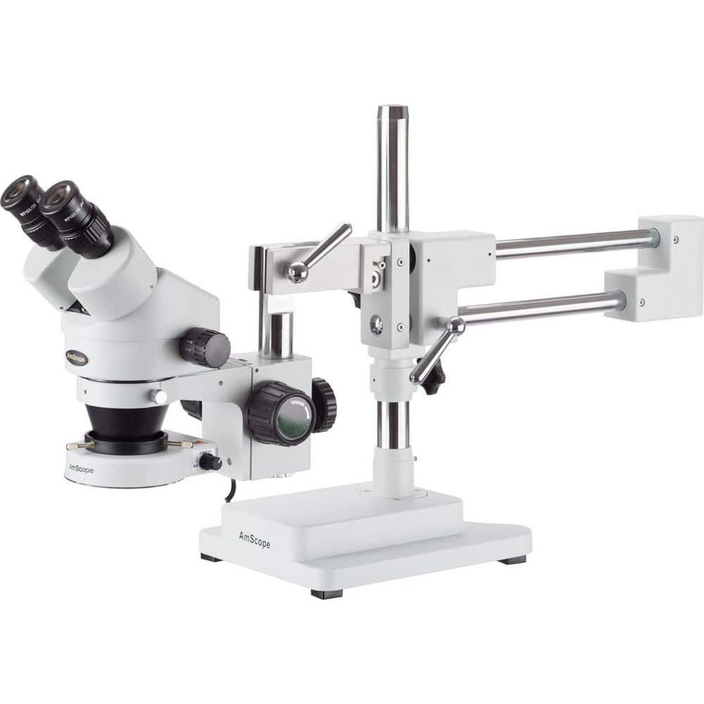 AmScope SM-4B-80S Microscopes; Microscope Type: Stereo ; Eyepiece Type: Binocular ; Arm Type: Boom Stand; Double Arm ; Image Direction: Upright ; Eyepiece Magnification: 10x