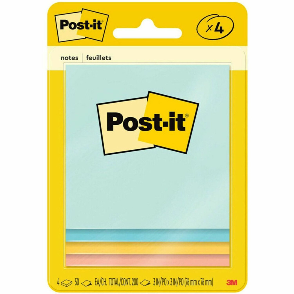 3M Post-it&reg; 5401 Post-it&reg; Notes Original Notepads -Beachside Caf&eacute; Color Collection