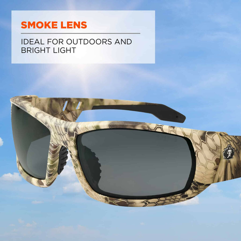 Tenacious Holdings, Inc Skullerz 50330 Skullerz Odin Smoke Lens Safety Glasses