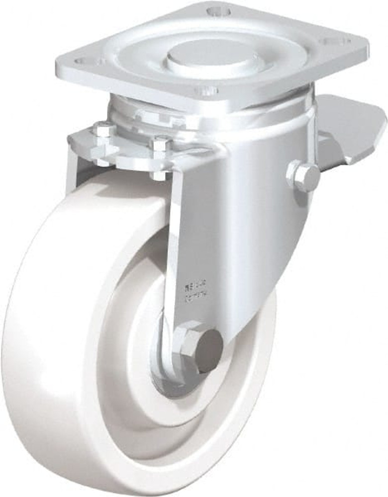 Blickle 278978 Swivel Top Plate Caster: Nylon, 5" Wheel Dia, 1-29/64" Wheel Width, 1,540 lb Capacity, 6-1/2" OAH