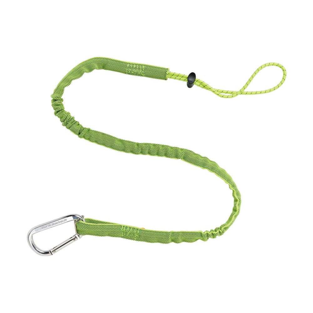 ERGODYNE CORPORATION 19013 Ergodyne Squids 3100 Extended Single-Carabiner Tool Lanyards, 10 Lb, 54in, Lime, Pack Of 6 Lanyards