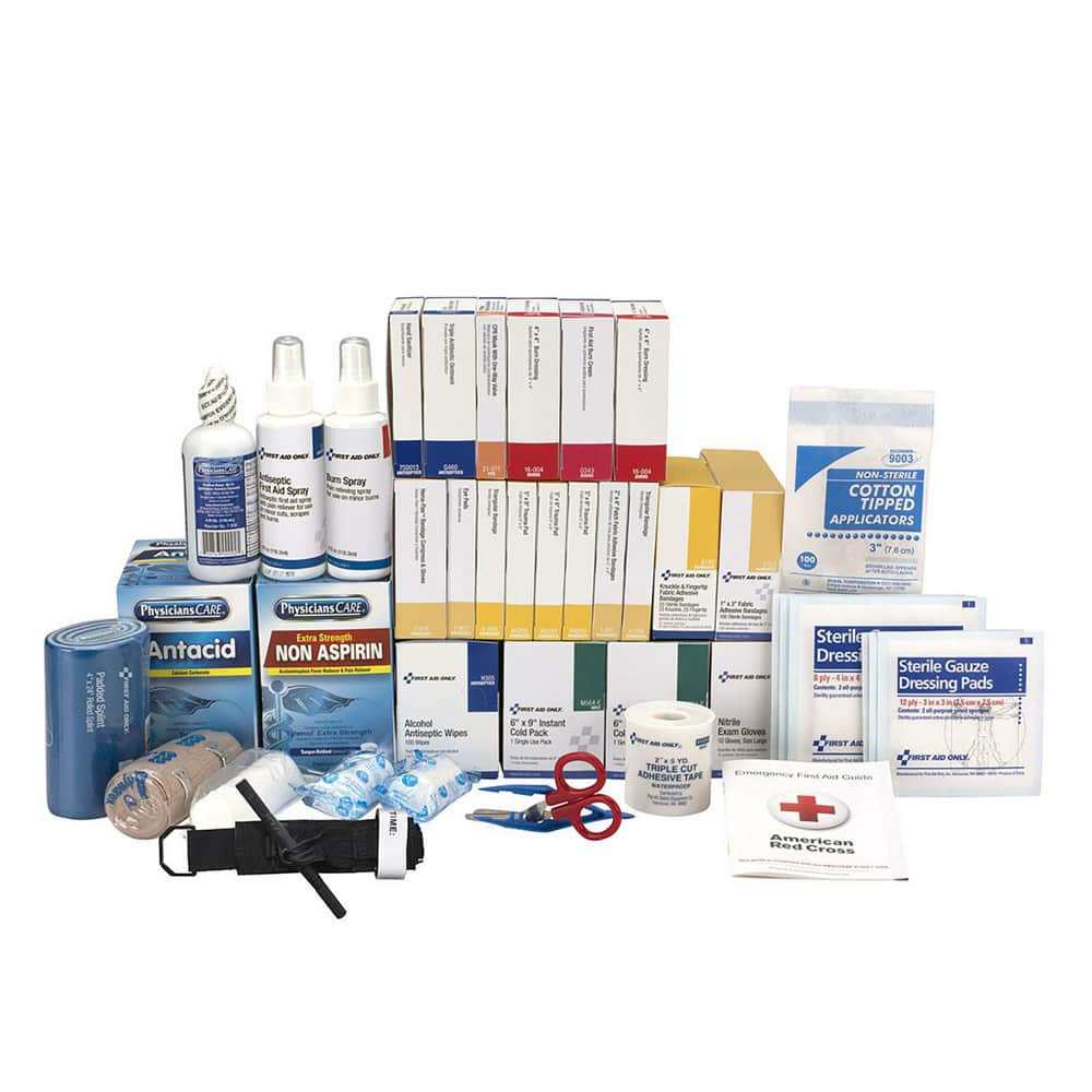 First Aid Only 91361 Full First Aid Kits; Kit Type: Industrial First Aid Kit ; Number Of People: 100 ; Container Type: Box ; Container Material: Cardboard ; Mount Type: None ; Color: White