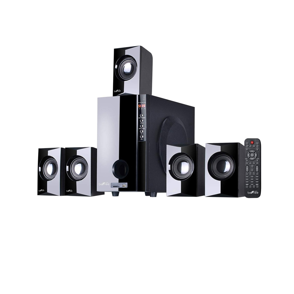 MEGAGOODS, INC. BeFree Sound 99595497M  BFS-430 5.1-Channel Bluetooth Surround Sound Speaker System, 18inH x 22inW x 12-1/2inD, Black, 99595497M