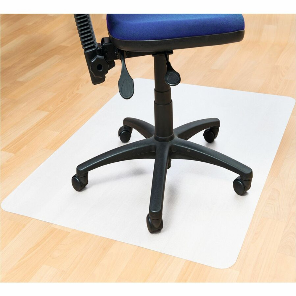 Floortex NCMFLLAC0003 Cleartex&reg; Polypropylene Rectangular Anti-Slip Foldable Chair Mat for Hard Floors - 45" x 53"