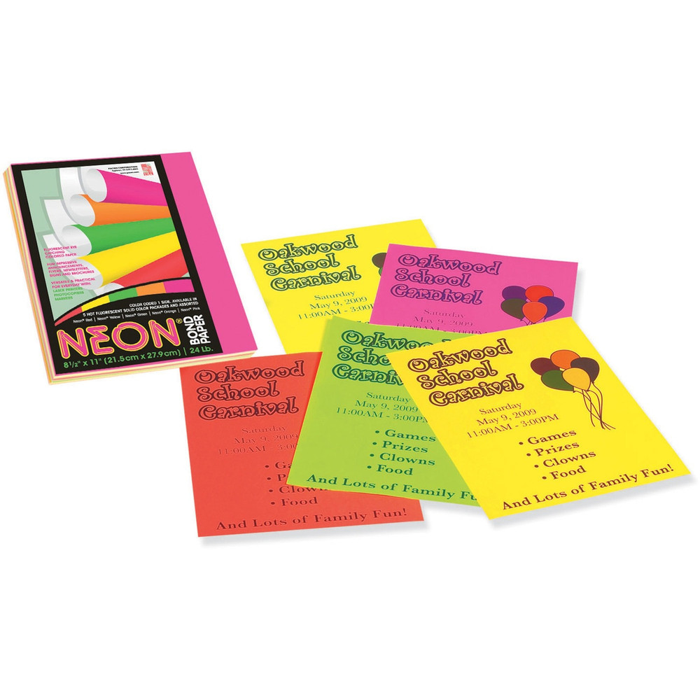 Dixon Ticonderoga Company Dixon 104331 Pacon Neon Multipurpose Paper - Assorted