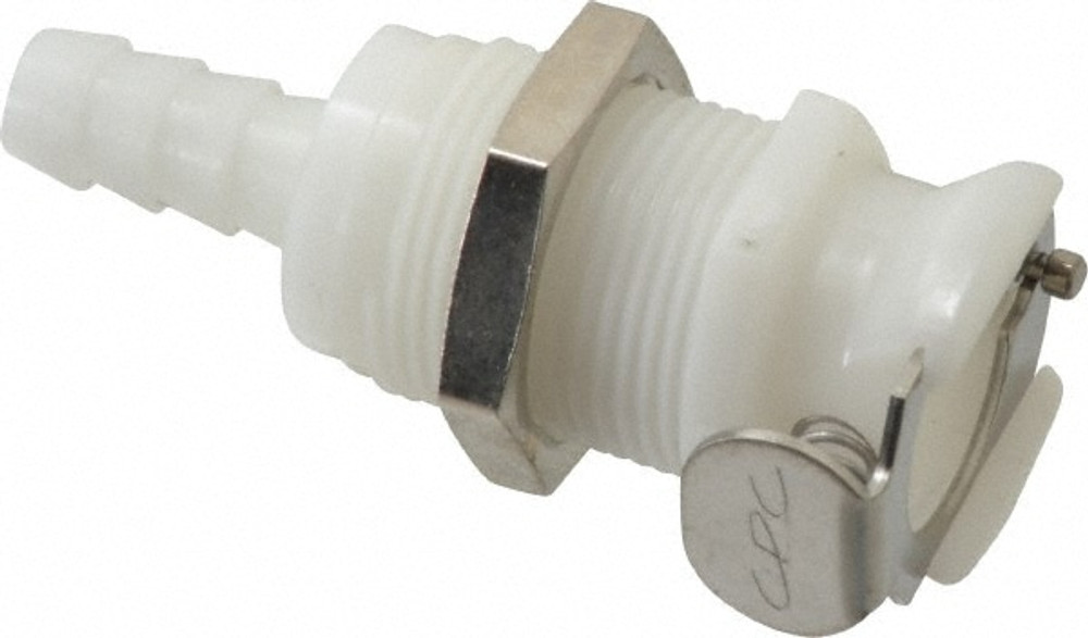 CPC Colder Products PLCD16004NA 1/4" Nominal Flow, 1/4" ID, Female, Panel Mount Hose Barb-Female Socket