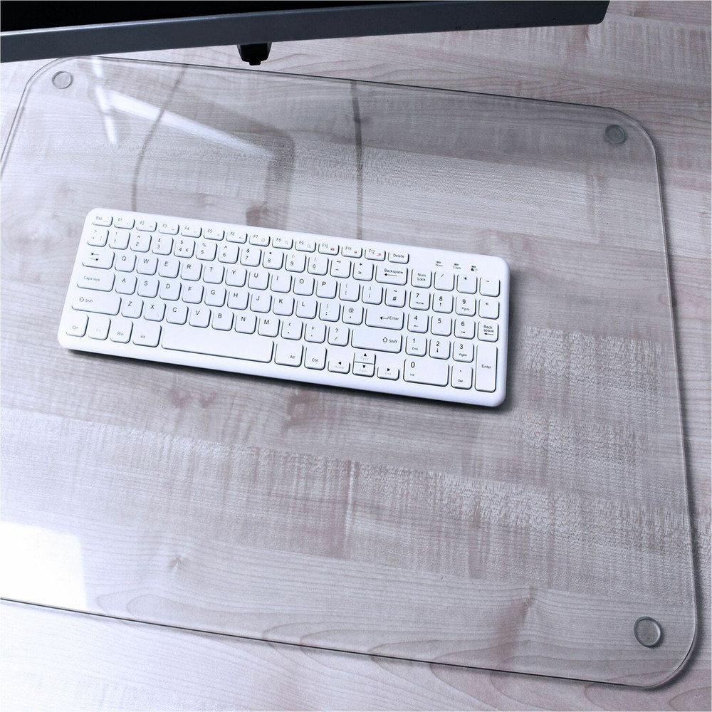 Floortex FCDE2036G Glaciermat&reg; Glass Desk Pad - 20" x 36"