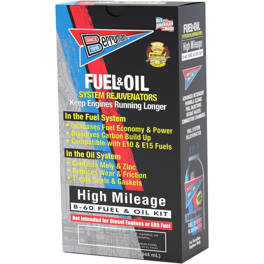 Berryman Products 7550 Automotive Fuel System & Restoration Kits; Type: High Mileage B-60 Fuel & Oil Rejuvenators Kit ; Contents: (2) 15 oz Pour Can ; Number Of Pieces: 2 ; Container Type: Can ; UNSPSC Code: 25191700