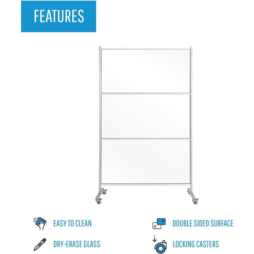 Bi-silque S.A Bi-silque DSP273046 Bi-silque Mobile Glass Panel Divider