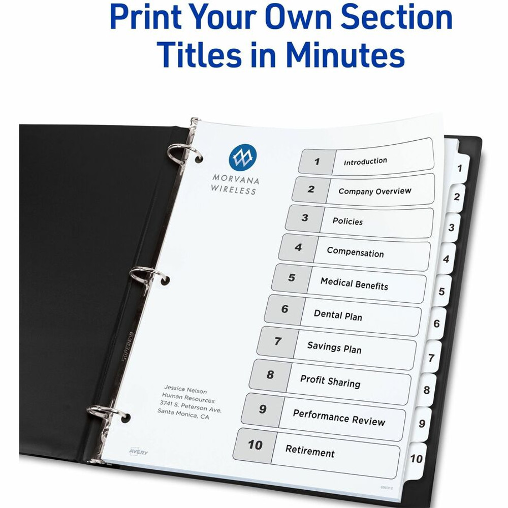 Avery Avery&reg; 11077 Avery&reg; Ready Index Classic Tab Binder Dividers