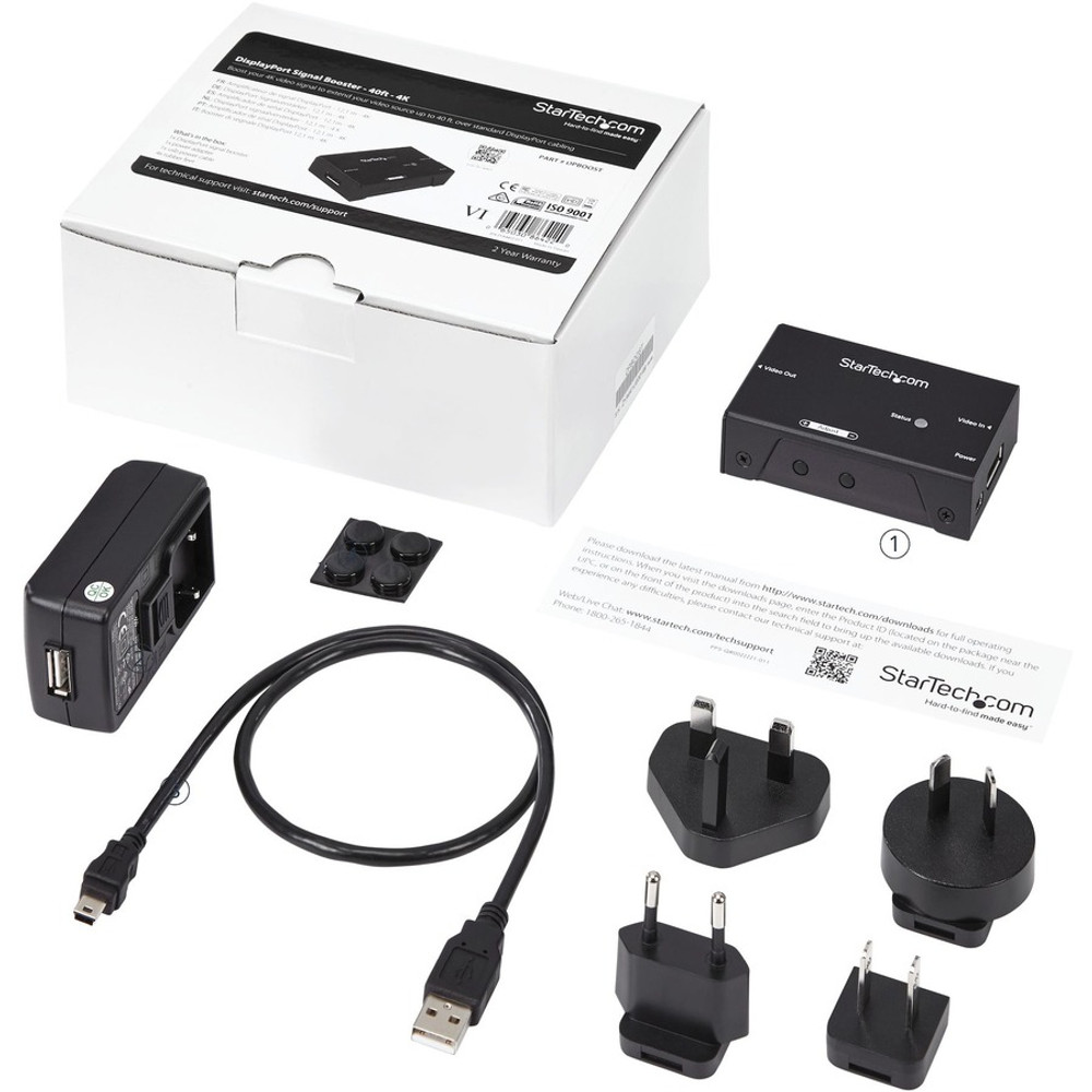StarTech.com DPBOOST StarTech.com DisplayPort Signal Booster - DisplayPort Extender - DP Video Signal Amplifier - 4K 60Hz