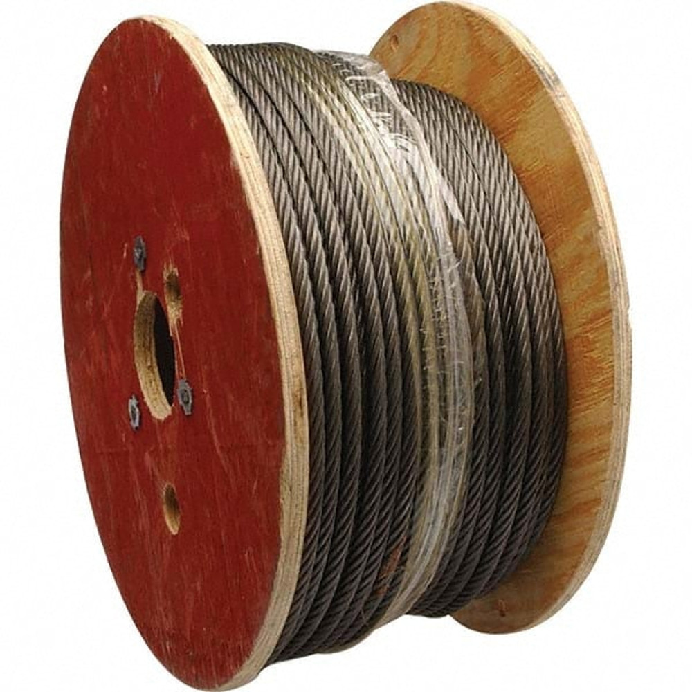 Campbell 7008027 Wire Rope & Cable; Product Type: Wire Rope ; Breaking Strength (Lb.): 1040 ; Bare Diameter (Fractional Inch): 1/4 ; Length Ft.: 500.00 ; Diameter (Inch, Fraction): 1/4 ; Strand Type: Fiber Core