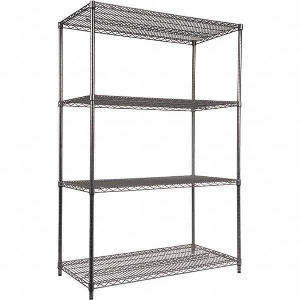 ALERA ALESW504824BA Starter Unit Wire Shelving: 1,000 lb Shelf Capacity, 4 Shelves