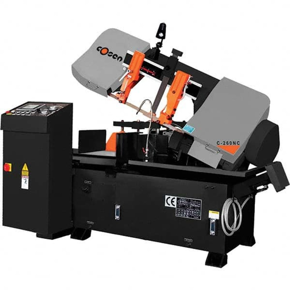 Cosen C-260NC Horizontal Bandsaw: 10.2 x 11.8" Rectangular, 10.2" Round Capacity, Variable Speed Pulley Drive