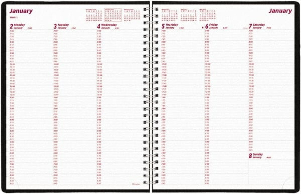 Brownline REDCB950VBLK Weekly Planner: 26 Sheets, Planner Ruled