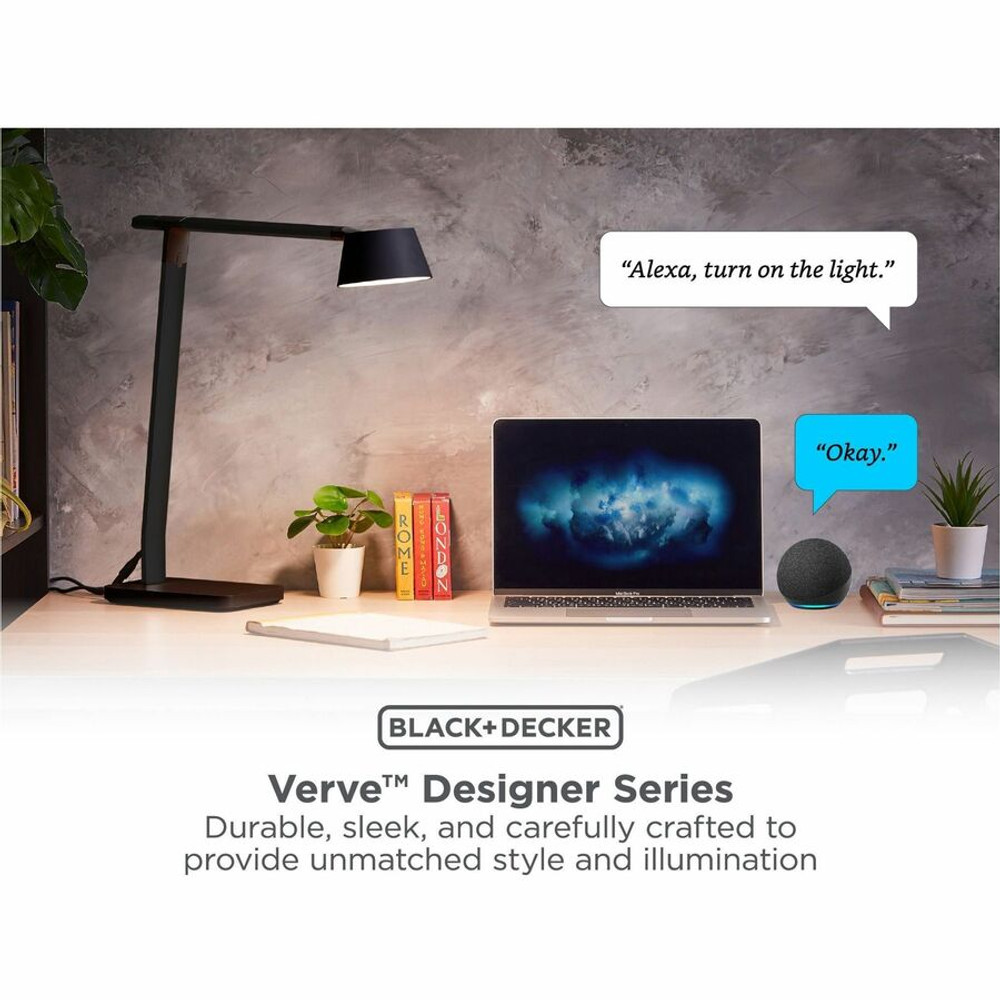 Stanley Black & Decker, Inc Bostitch 2200USBSMBK Bostitch Verve Adjustable LED Desk Lamp