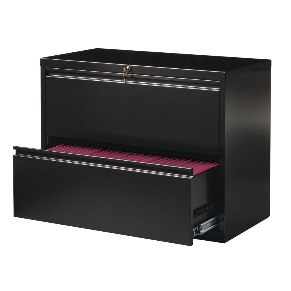 OFFICE DEPOT WorkPro HID19045  36inW x 18-5/8inD Lateral 2-Drawer File Cabinet, Black