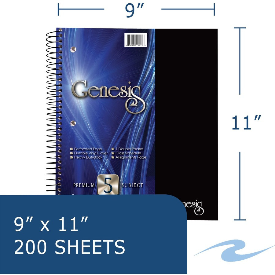 Roaring Spring Paper Products Roaring Spring 13115cs Roaring Spring Genesis 5-Subject Notebook