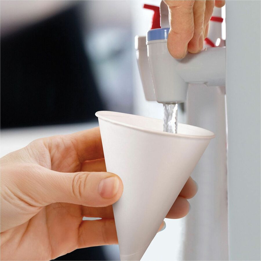 Solo Cup Company Solo 4BR2050CT Solo Eco-Forward 4 oz Treated Paper Cone Water Cups