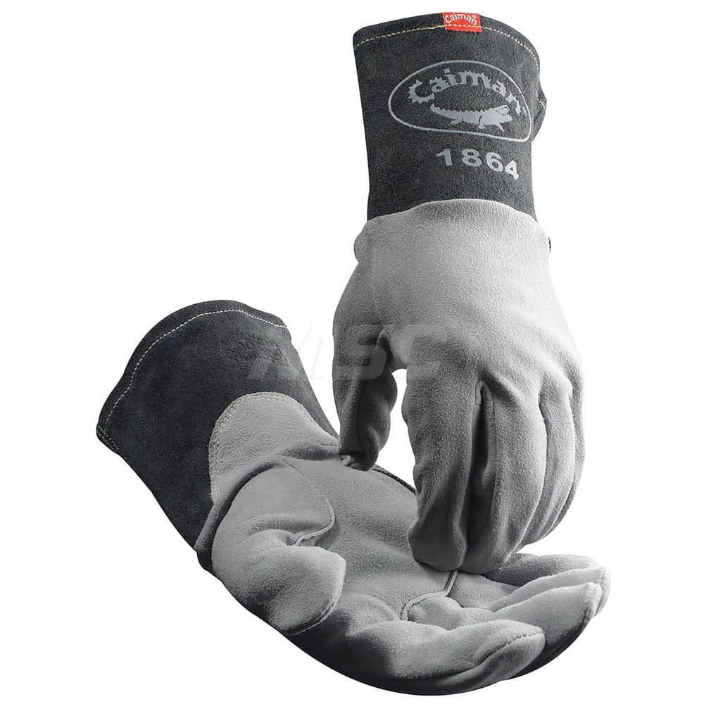 PIP 1864-5 Welding Gloves: Size Large, Uncoated, Grain Deerskin Leather, TIG Welding Application