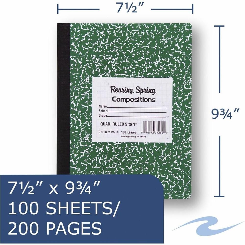 Roaring Spring Paper Products Roaring Spring 77255cs Roaring Spring Marble Comp Book