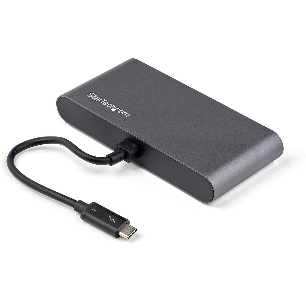 StarTech.com TB3DKM2HDL StarTech.com Thunderbolt 3 Mini Dock - Portable Dual Monitor TB3 Laptop Docking Station HDMI 4K 60Hz - 2x USB-A & GbE - 28cm (11") cable