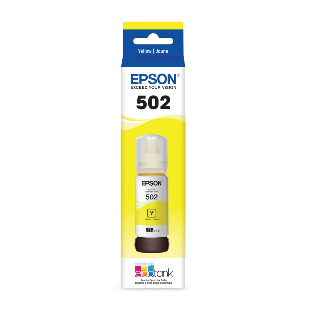 EcoTank replacement ink bottle delivers thousands of pages plus genuine Epson quality. Exclusive, uniquely keyed EcoFit bottle makes it easy to fill each color tank. Using Genuine Epson Ink means reliable performance and brilliant results. Ink bottle is compatible with Epson EcoTank ET-2850, ET-3830, ET-3850, ET-3843, ET-4850 Wireless Color All-in-One Cartridge-Free Supertank Printers; EcoTank ET-2760, ET-3710, ET-3760, ET-4760, ET-15000 All-in-One Cartridge-Free Supertank printers; Expression ET-2750, ET-4750 Business Edition EcoTank All-in-One; Expression ET-2700, ET-2750, ET-3700 EcoTank All-in-One Supertank Printer; WorkForce ST-2000, ST-C2100, ST-3000, ST-4000, ST-C4100, Supertank Color MFPs; and WorkForce ET-3750, ET-4750 EcoTank All-in-One Supertank Printers.