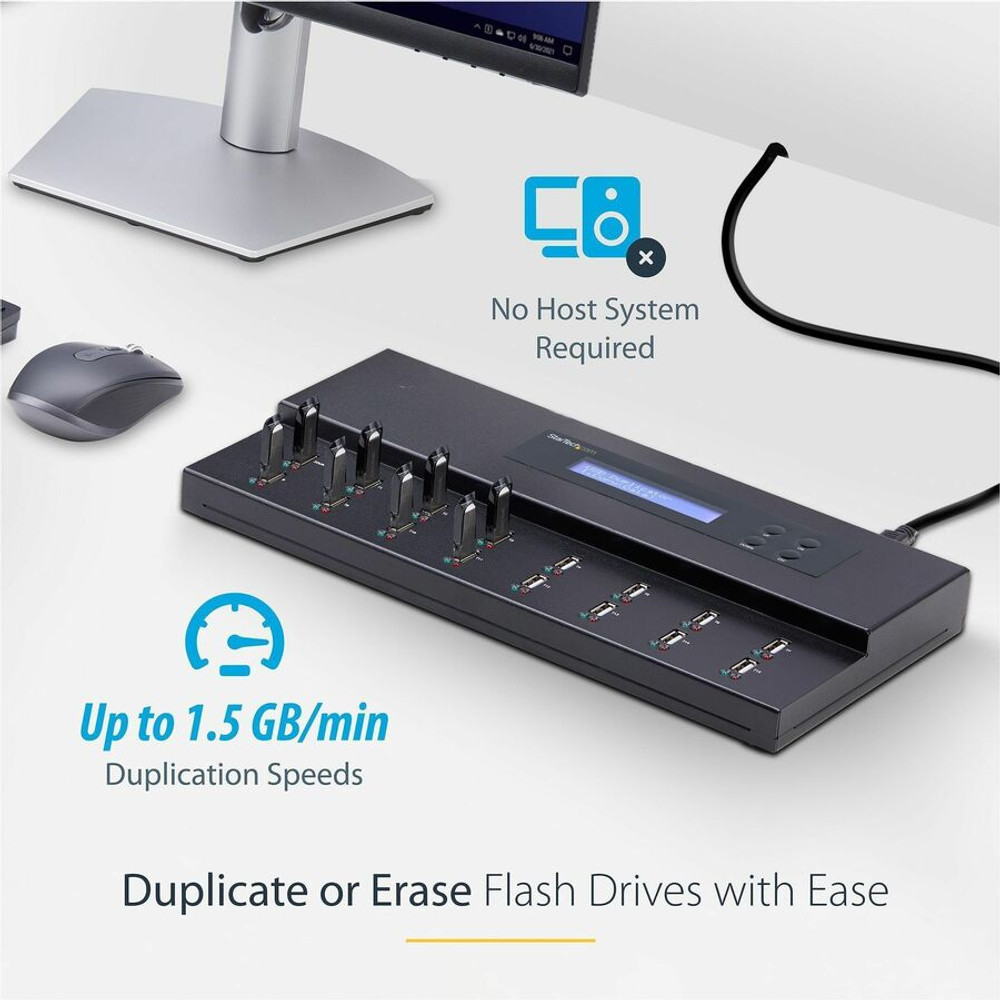 StarTech.com USBDUPE115 StarTech.com Standalone 1 to 15 USB Thumb Drive Duplicator/Eraser, Multiple USB Flash Drive Copier/Cloner, Sector-by-Sector Copy, Sanitizer