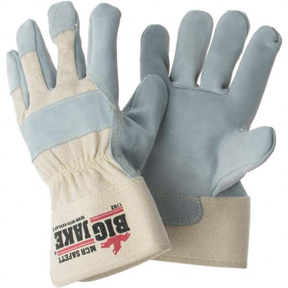 MCR Safety 1702L Cut & Abrasion-Resistant Gloves: Size L, ANSI Cut 3, Leather