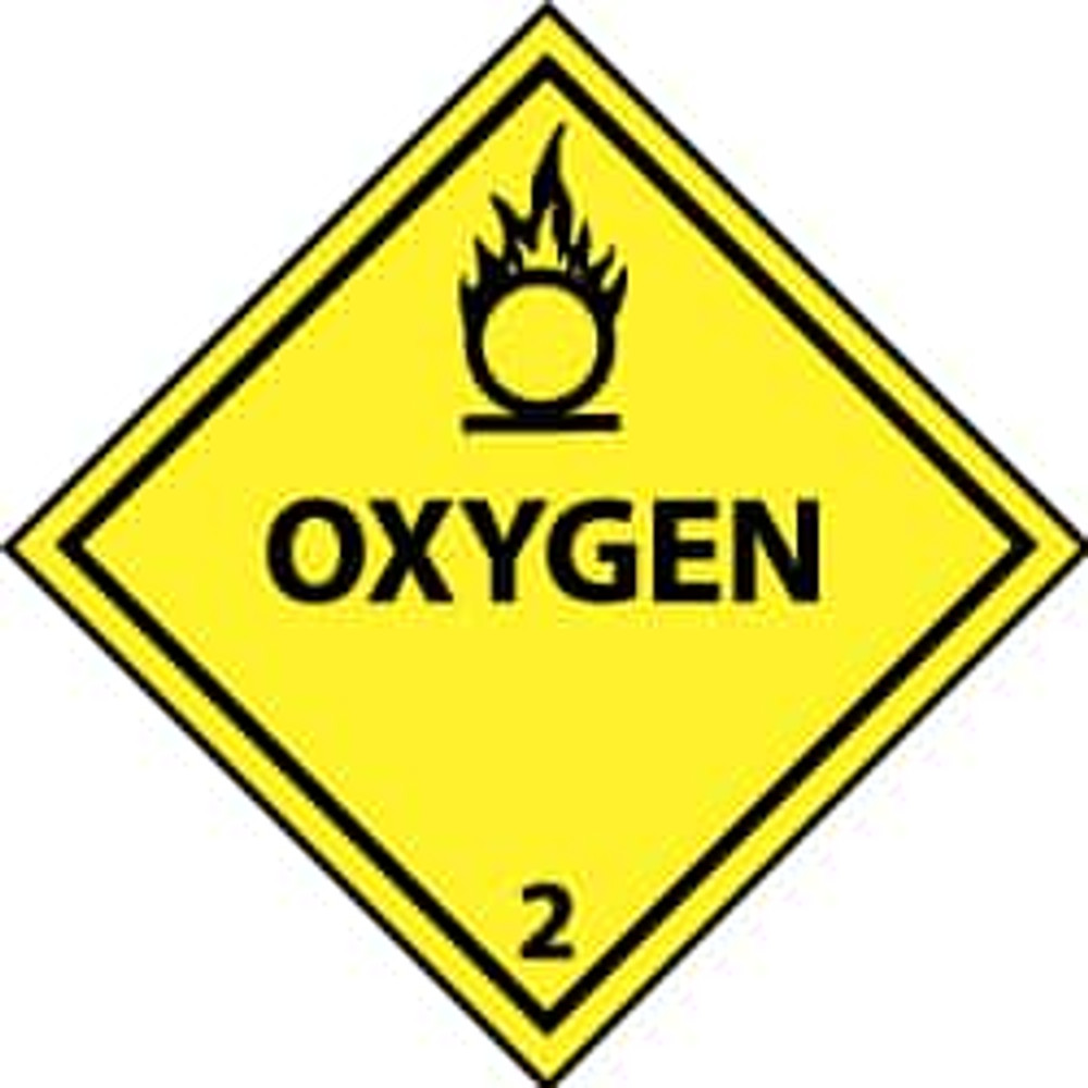 AccuformNMC DL7ALV Oxygen DOT Shipping Label