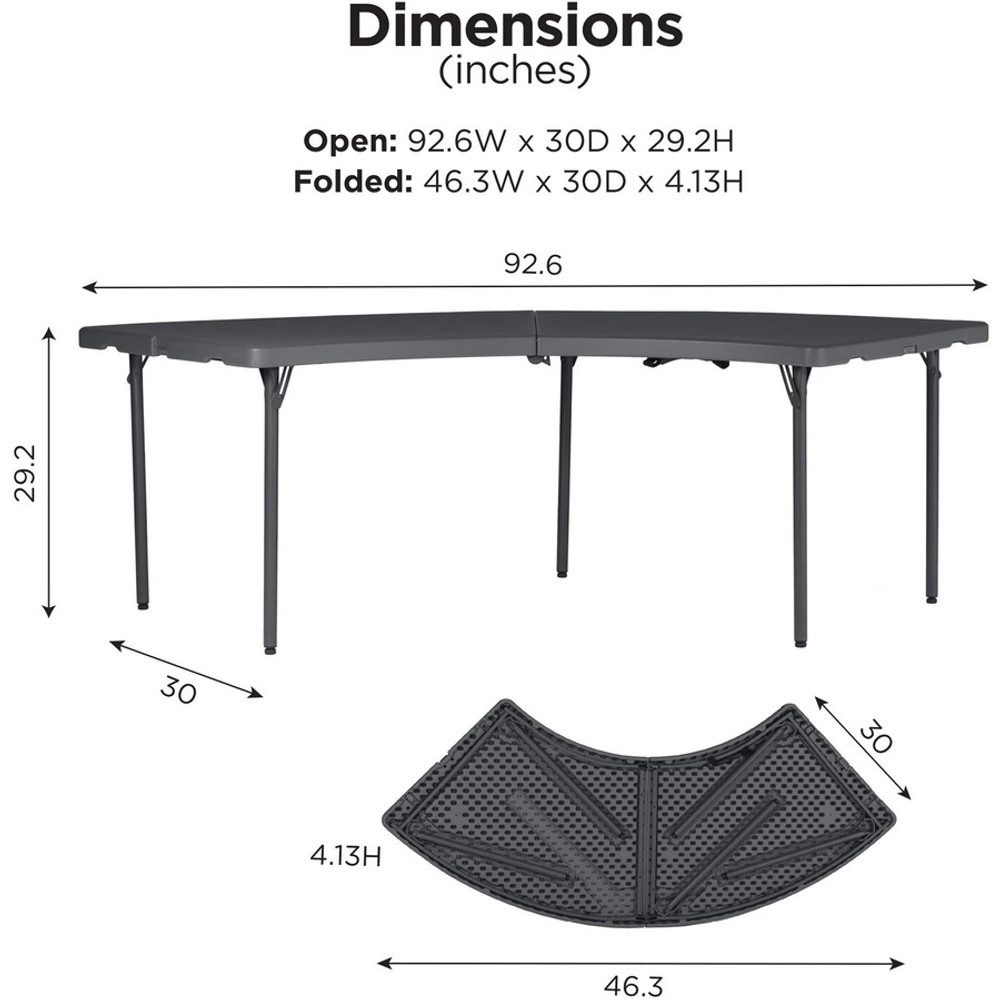 Dorel Industries, Inc Dorel 60527SGY1E Dorel Zown Moon Commercial Blow Mold Folding Table