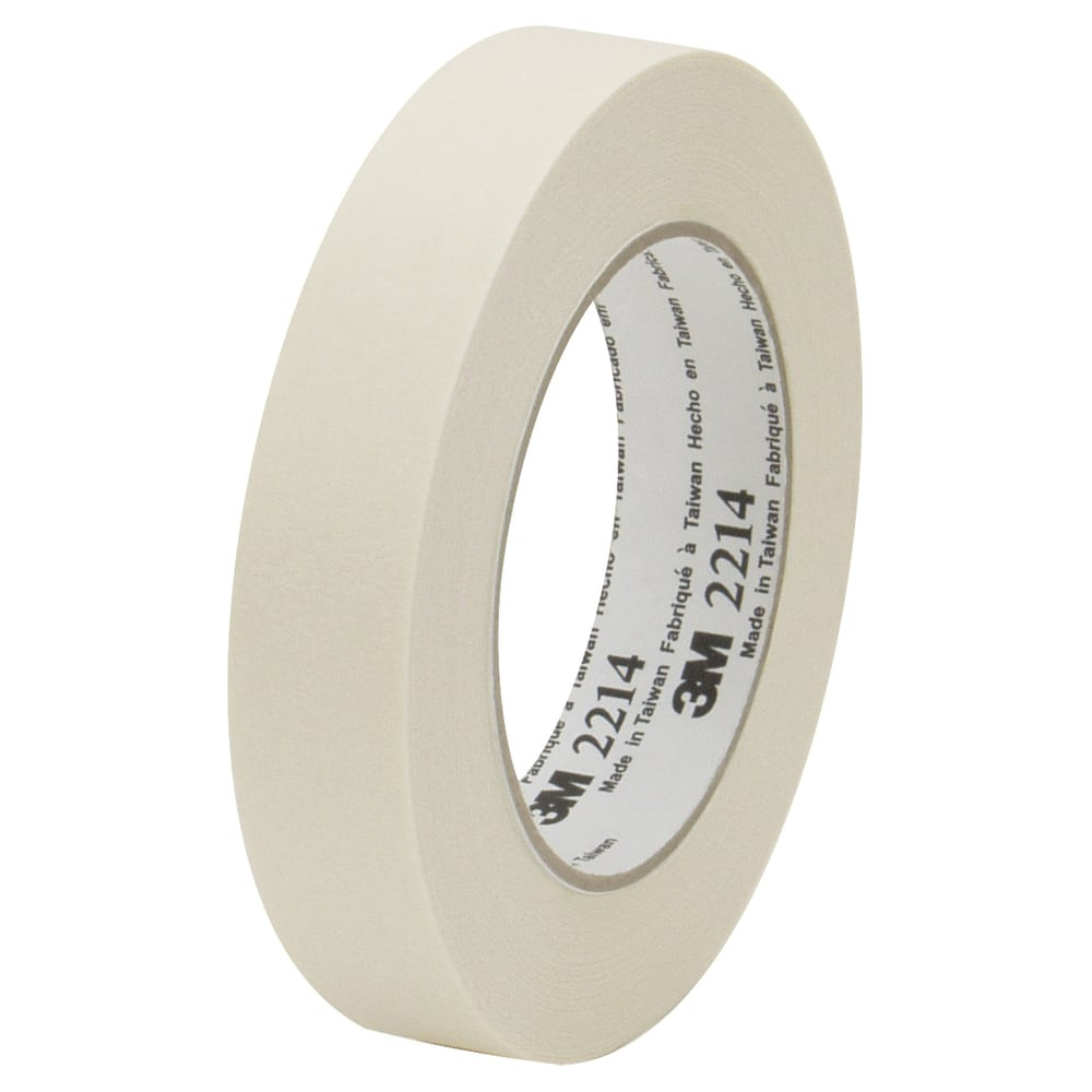 B O X MANAGEMENT, INC. T935221412PK 3M 2214 Masking Tape, 3in Core, 1in x 180ft, Natural, Case Of 12