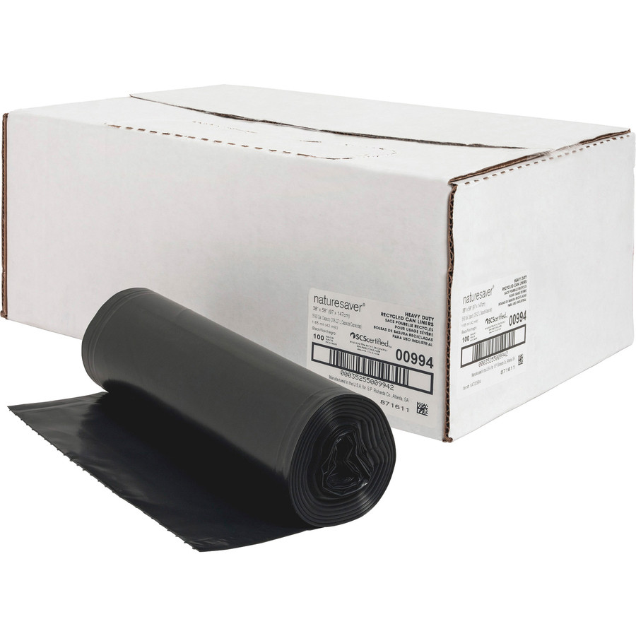 Nature Saver 00994 Nature Saver Black Low-density Recycled Can Liners